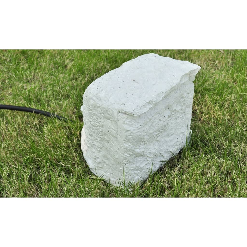 Unidade de jardim com 4 tomadas à prova de água resina branco