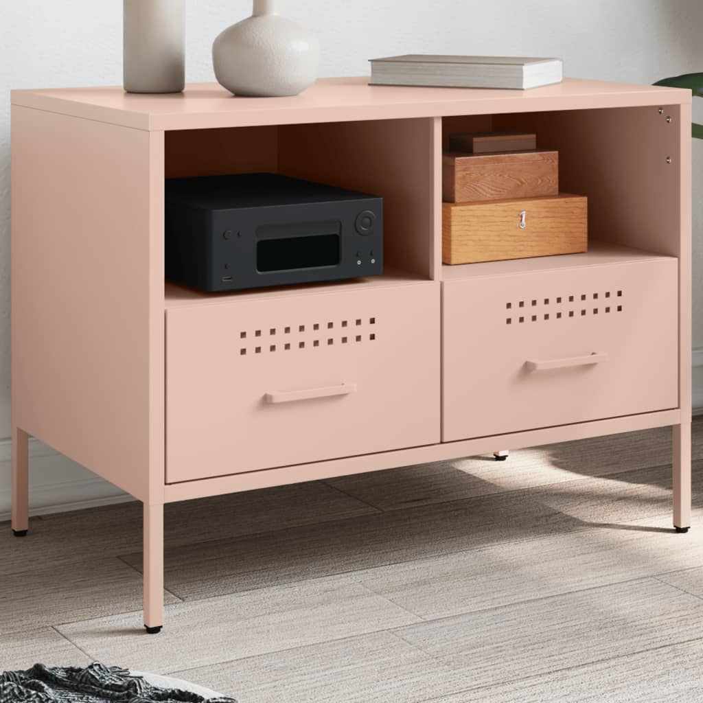 Móvel de TV 68x39x50,5 cm aço rosa