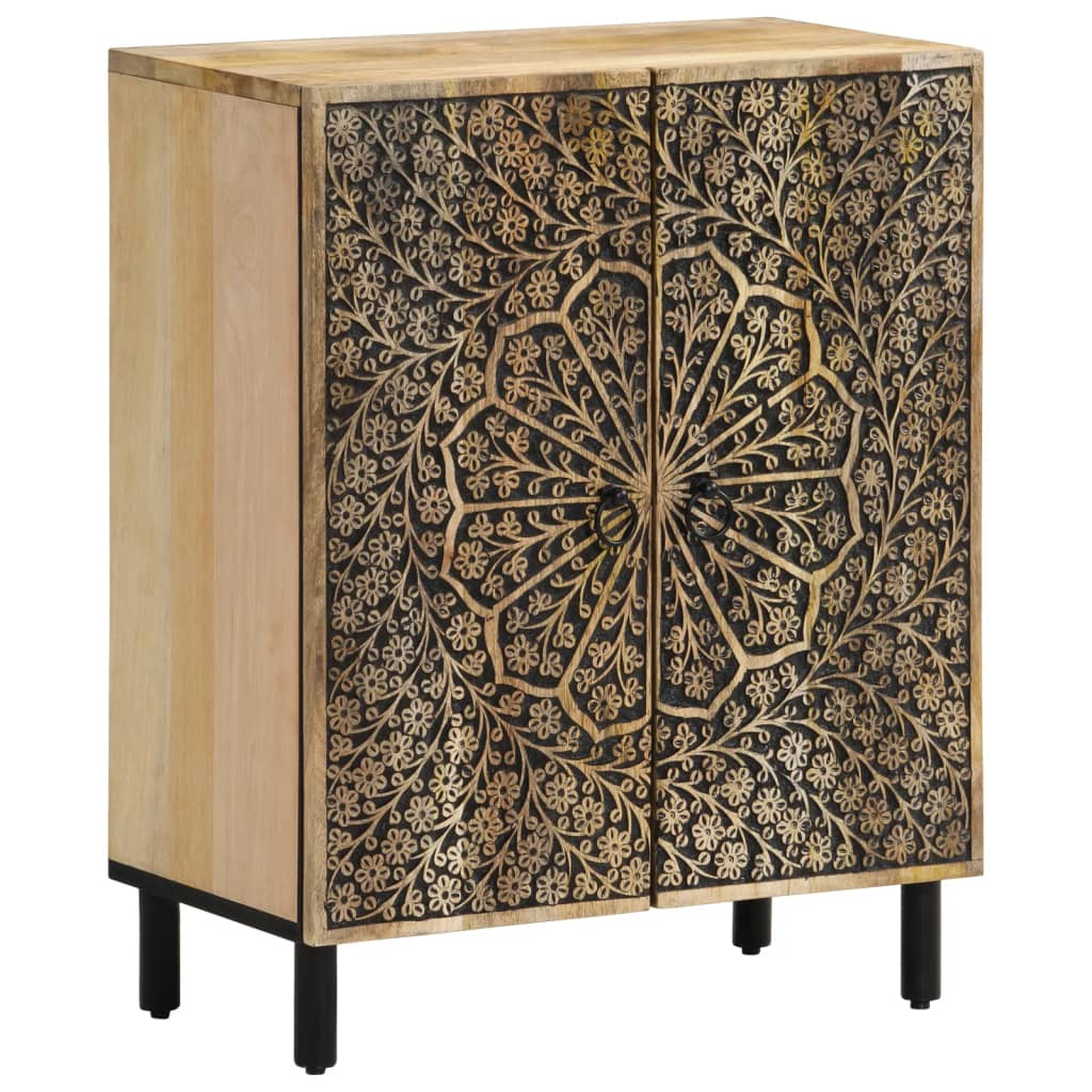 Móveis de apoio 3 pcs 60x33x75 cm madeira de mangueira maciça