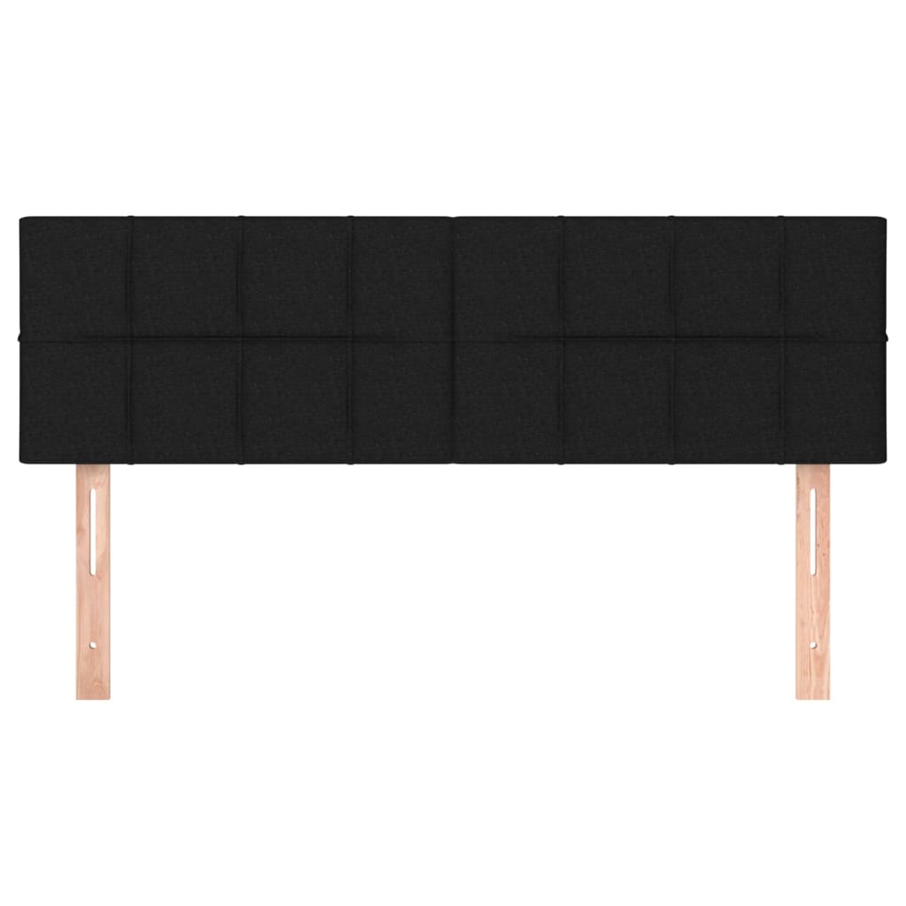 Cabeceiras preto 144x5x78/88 cm tecido