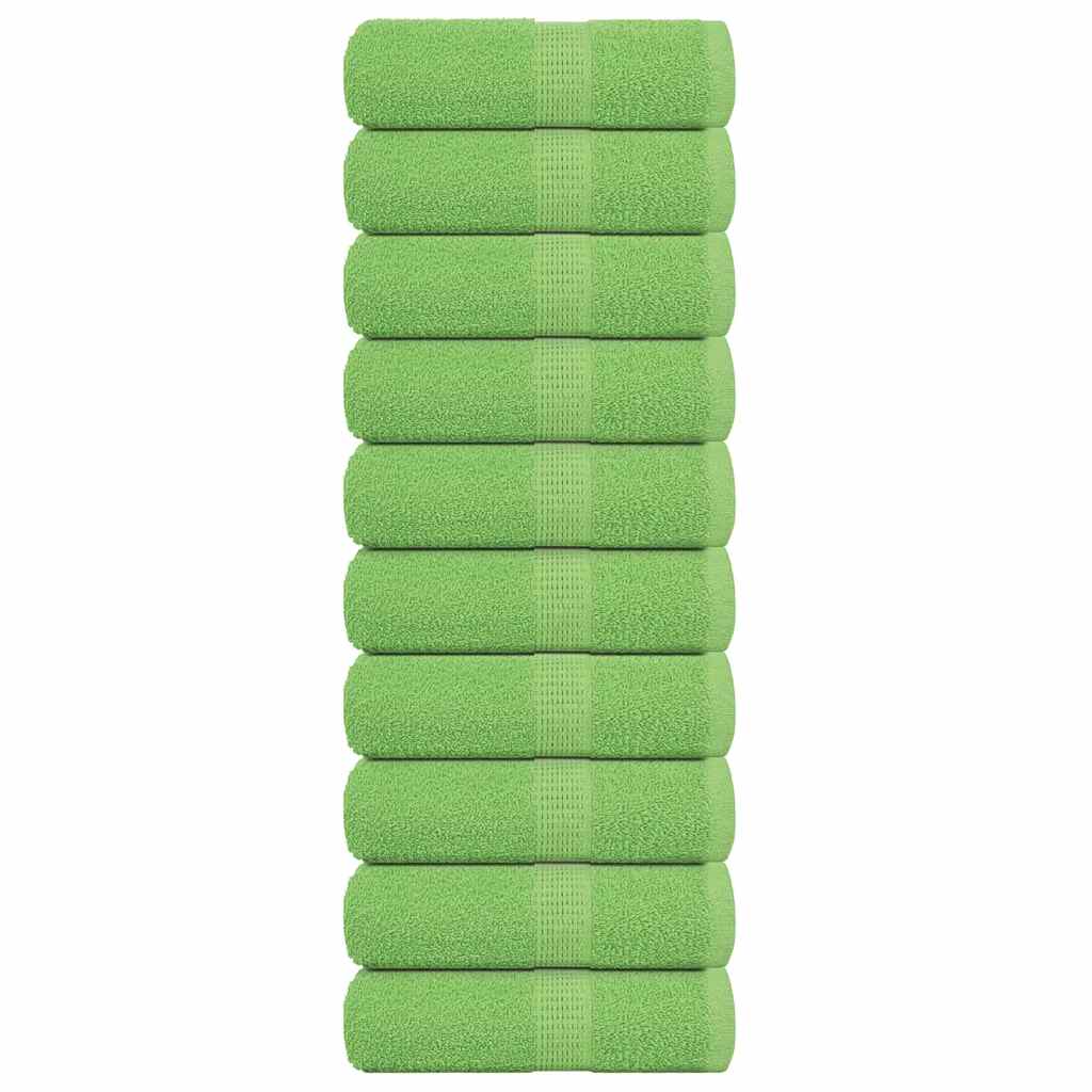 Toalhas de rosto frogn 10 unidades verde-maçã 30x30 cm 360 g/m²