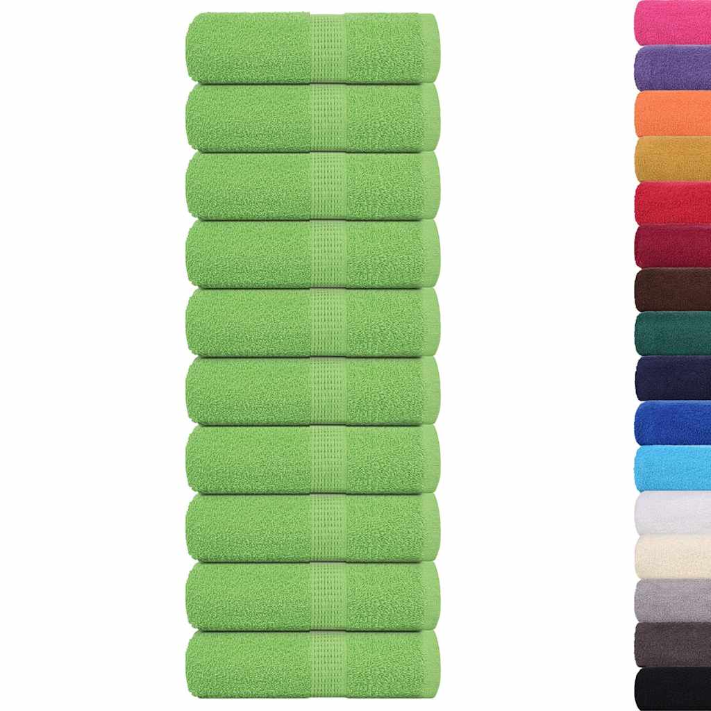 Toalhas de rosto frogn 10 unidades verde-maçã 30x30 cm 360 g/m²