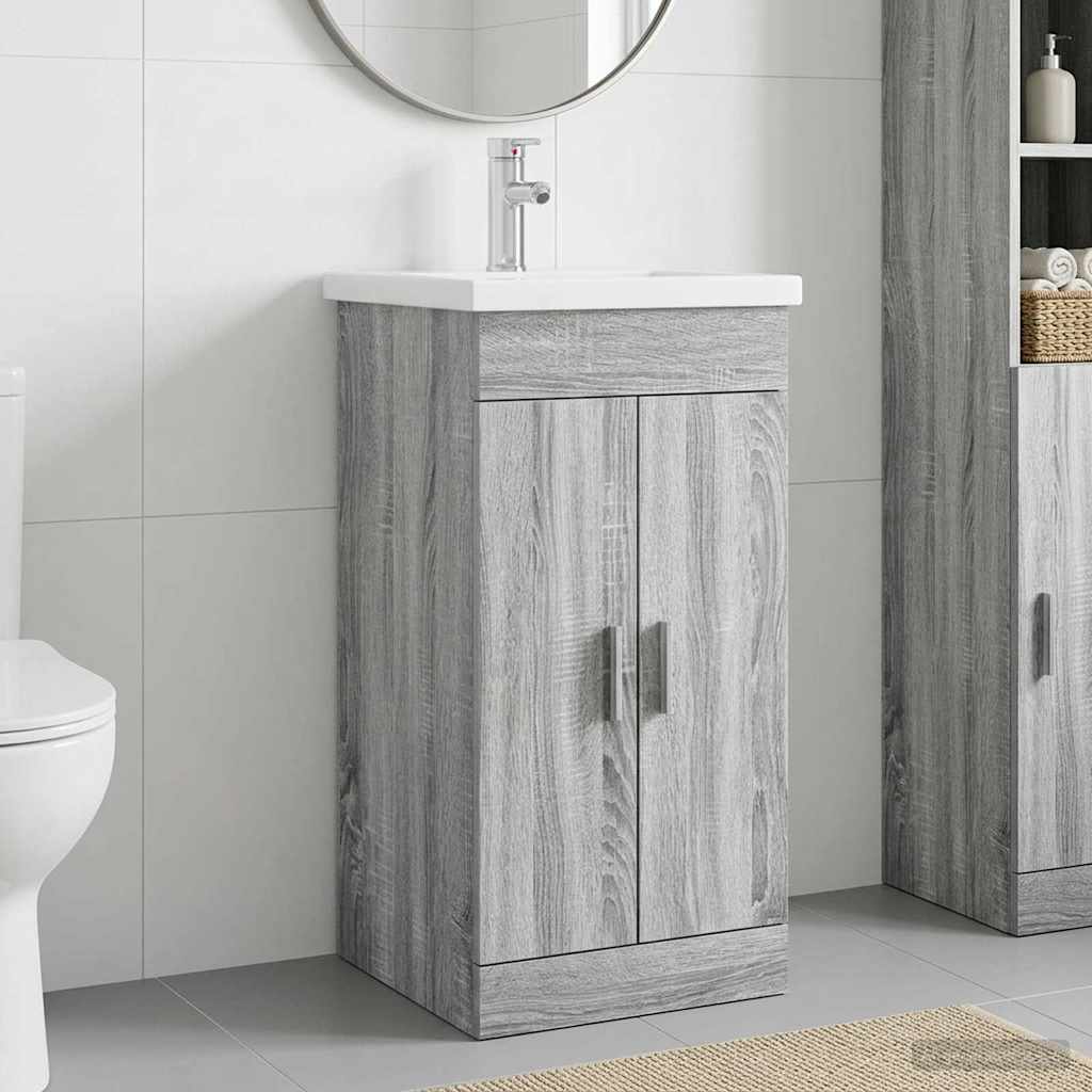 Gabinete de banheiro com pia sonoma cinzento 42 x 40 x 84,5 cm