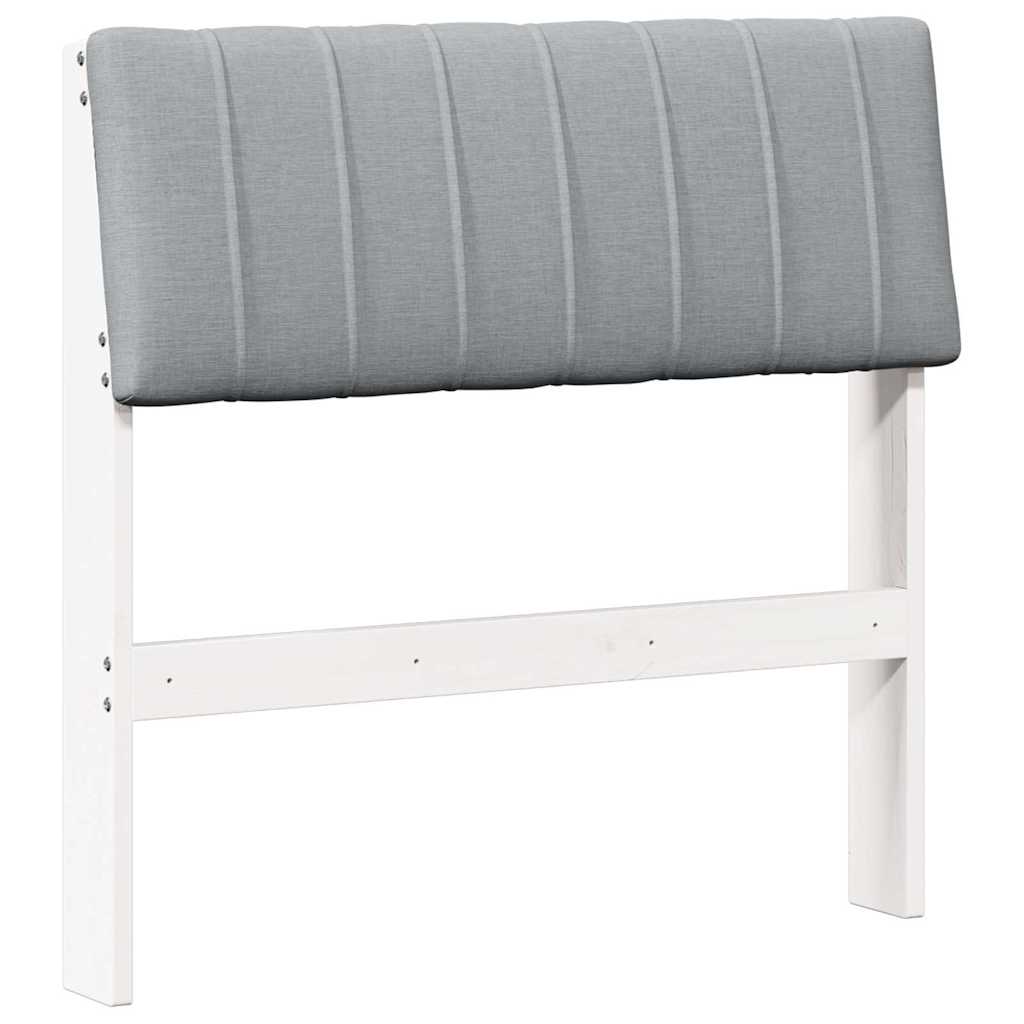 Cabeceira estofada cinzento-claro 75 cm