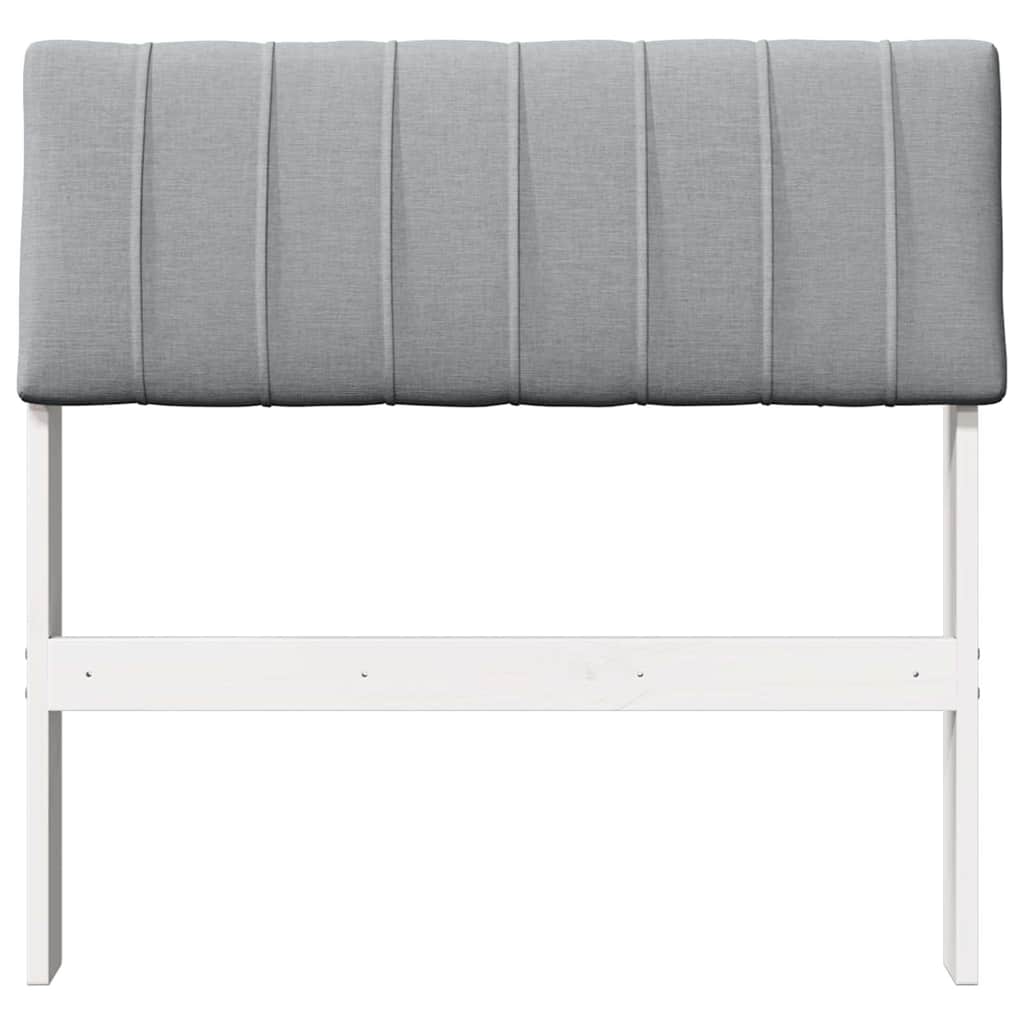 Cabeceira estofada cinzento-claro 75 cm