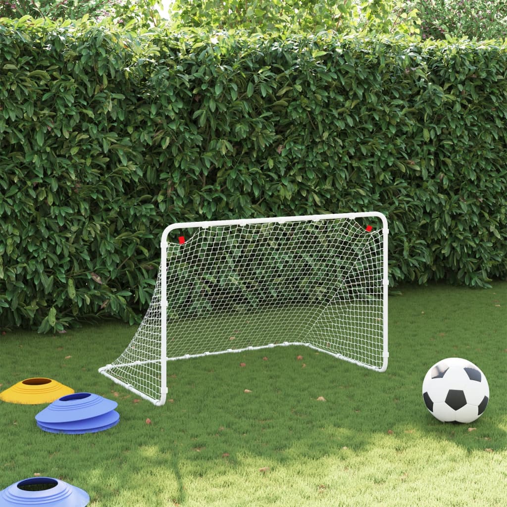 Gol de futebol branco 122x81x81 cm aço