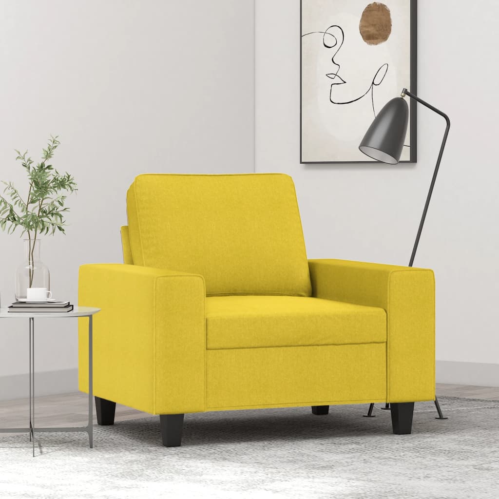 Poltrona 60 cm tecido amarelo-claro