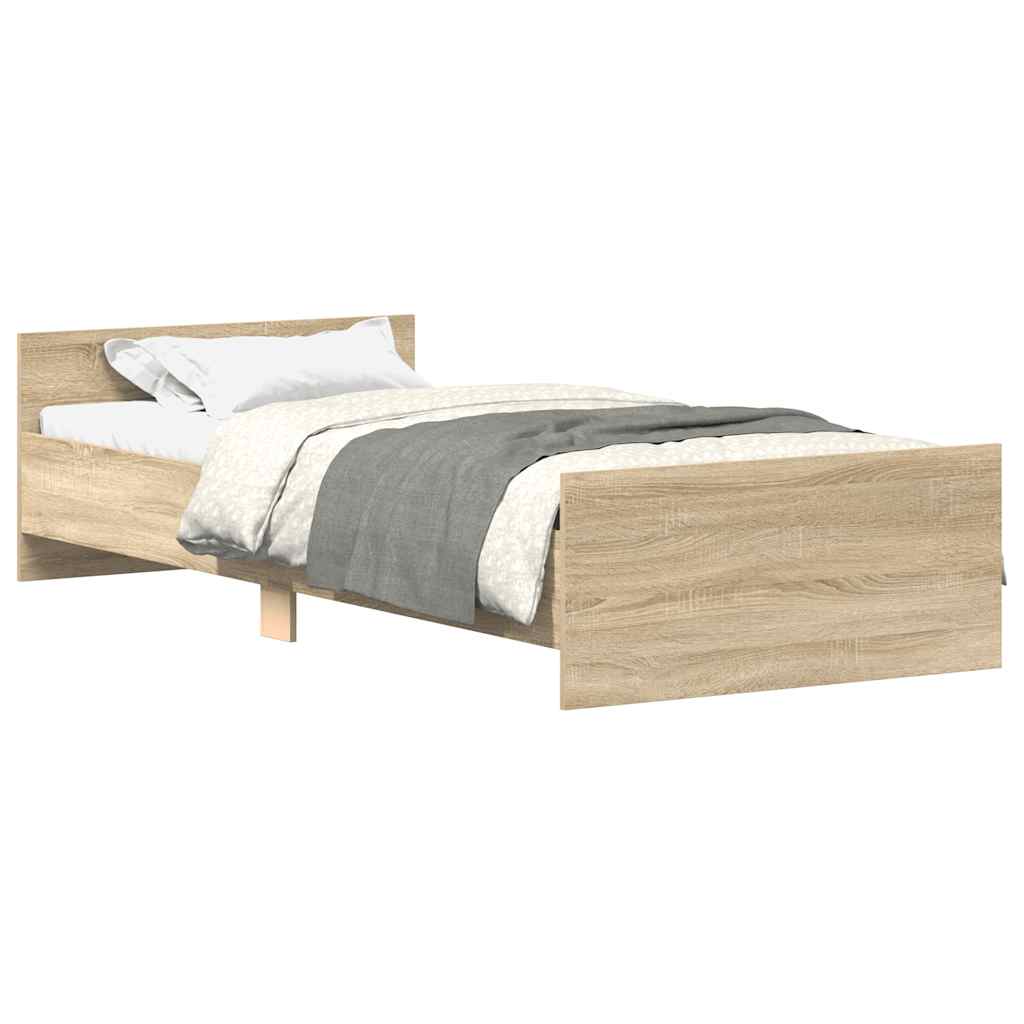 Estrutura cama s/ colchão derivados de madeira carvalho sonoma