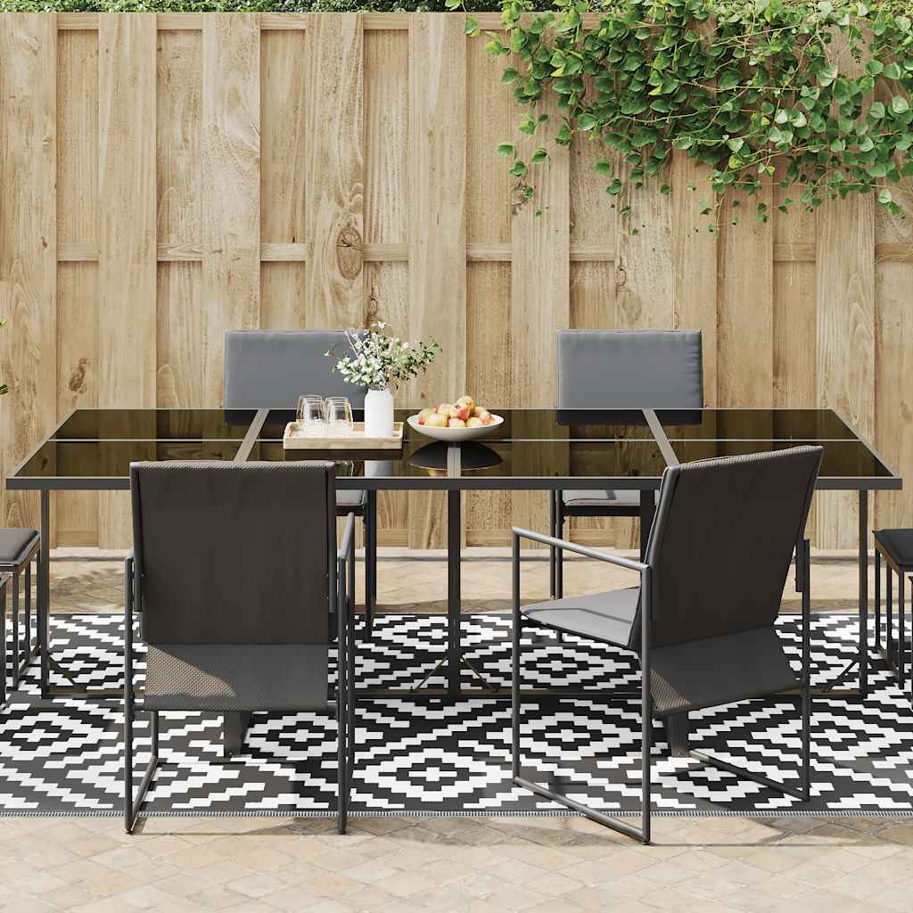 Tapete de exterior 190x290 cm arakil PP branco e preto