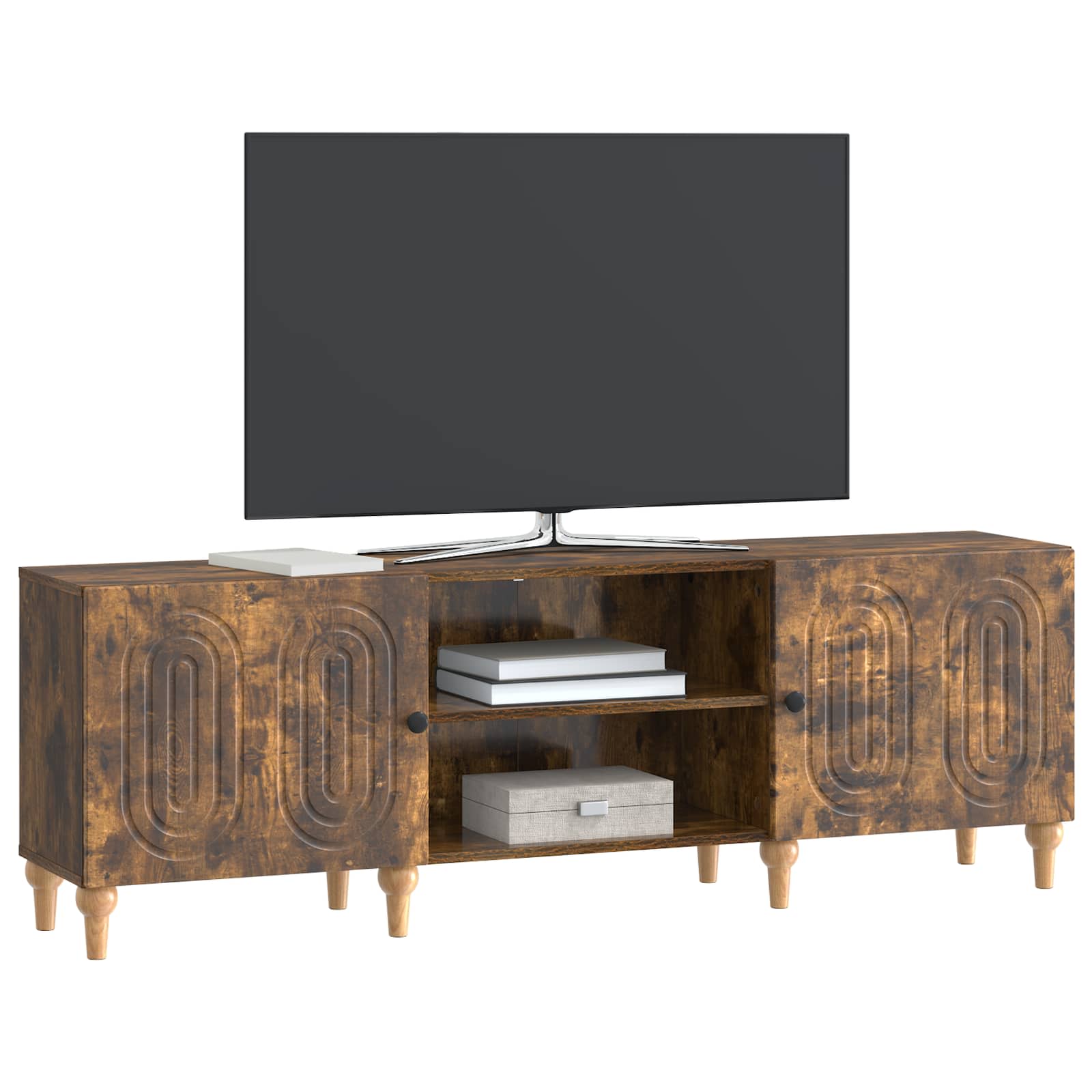 Gabinete para TV carvalho fumado 150 x 31 x 50 cm