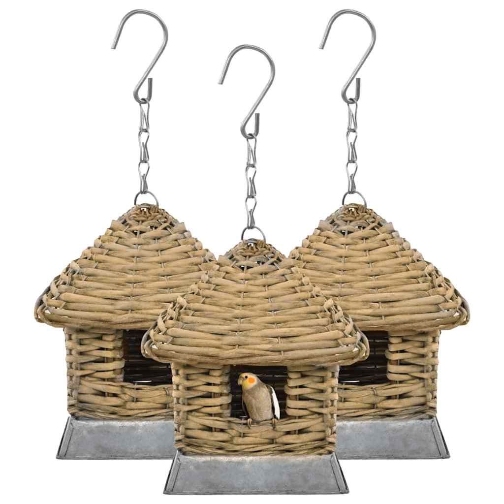 Casas para pássaros 3 pcs vime