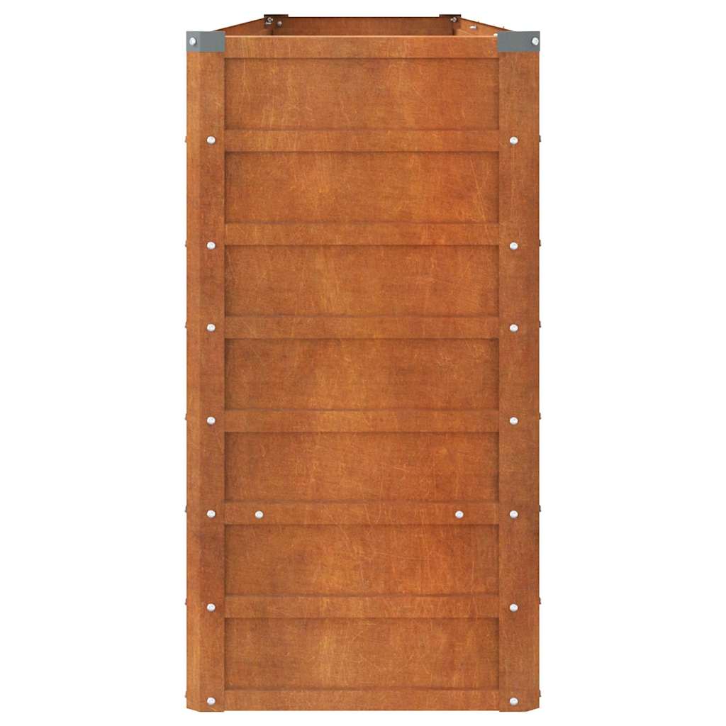 Canteiro de jardim 240x40x77 cm aço corten cor enferrujado
