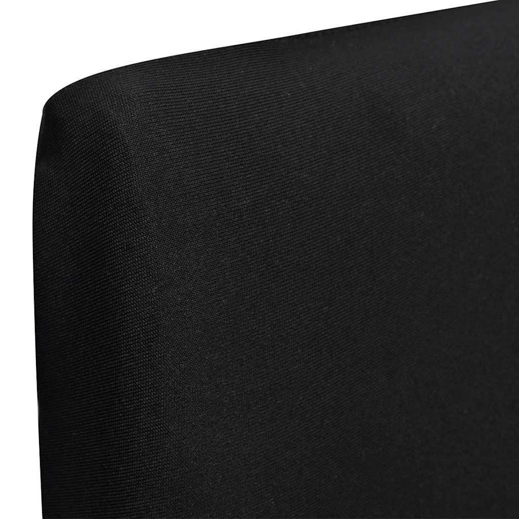 6 Pcs capas extensíveis para cadeiras preto