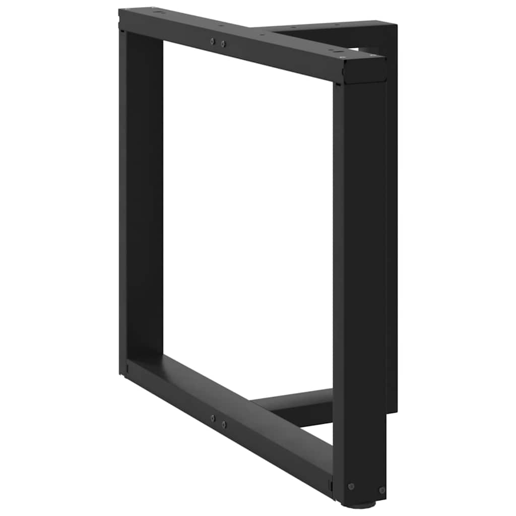 Pés de mesa de jantar em forma de t, 2 peças, preto, 90x35x(72-73) cm, aço