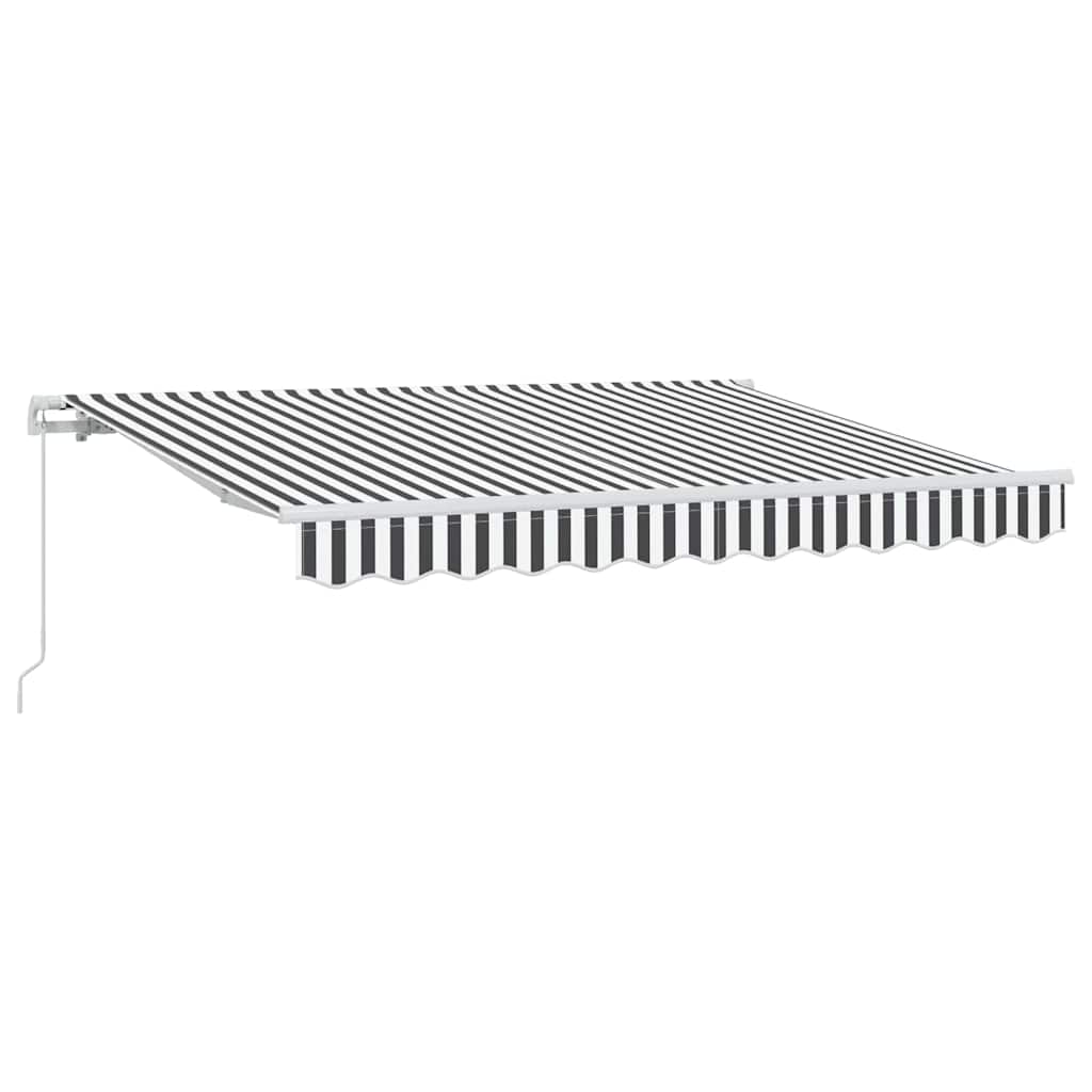 Toldo retrátil antracite 350 x 200 cm tecido