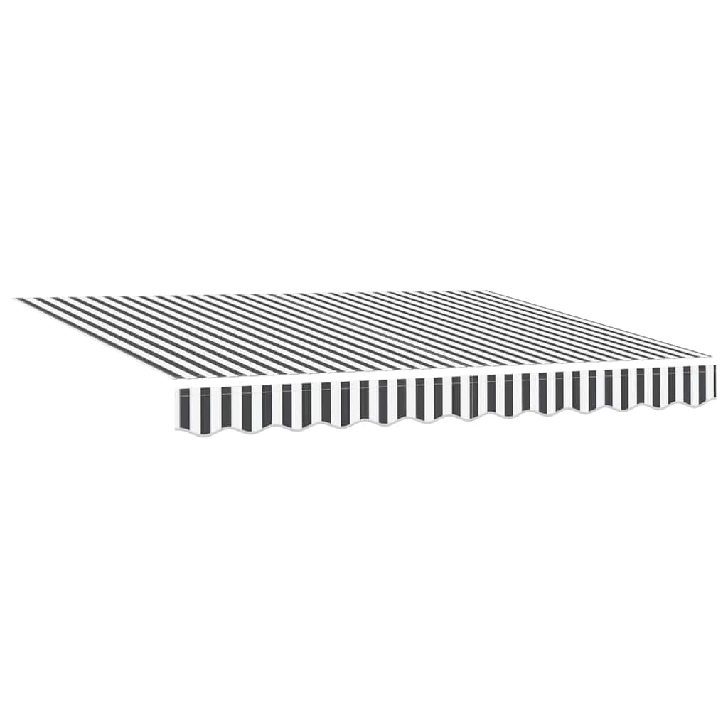 Toldo retrátil antracite 350 x 200 cm tecido