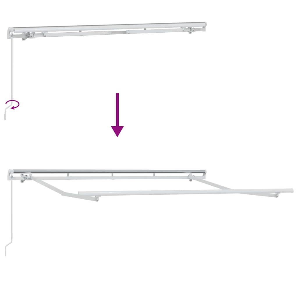 Toldo retrátil antracite 350 x 200 cm tecido