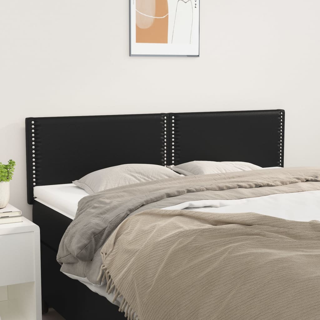 Cabeceiras preto 144x5x78/88 cm couro artificial