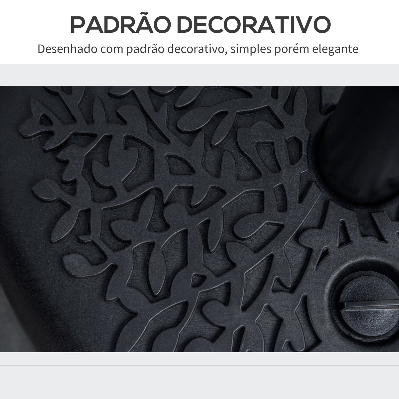 Base de parede para chapéu de sol suporte semicircular para chapéu de sol preenchido com areia 21kg ou água 18kg para jardim pátio terraço exterior 50x31x18cm preto