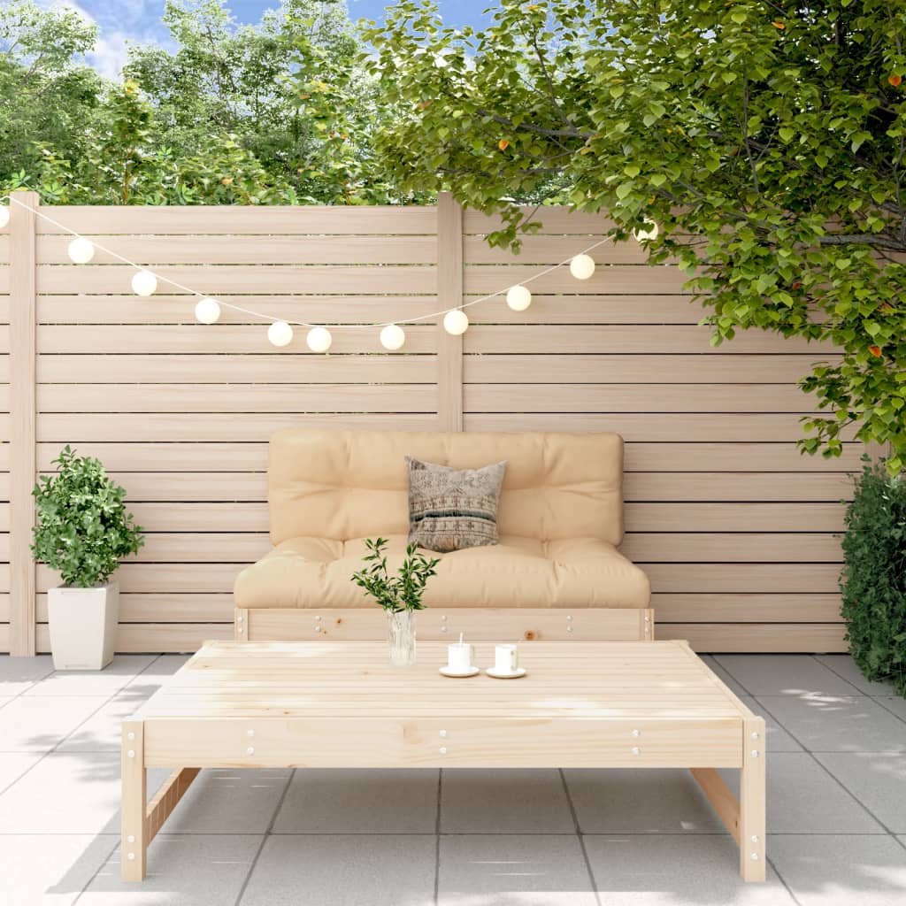 2 Pcs conjunto lounge de jardim madeira de pinho maciça