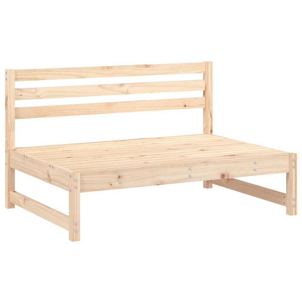 2 Pcs conjunto lounge de jardim madeira de pinho maciça