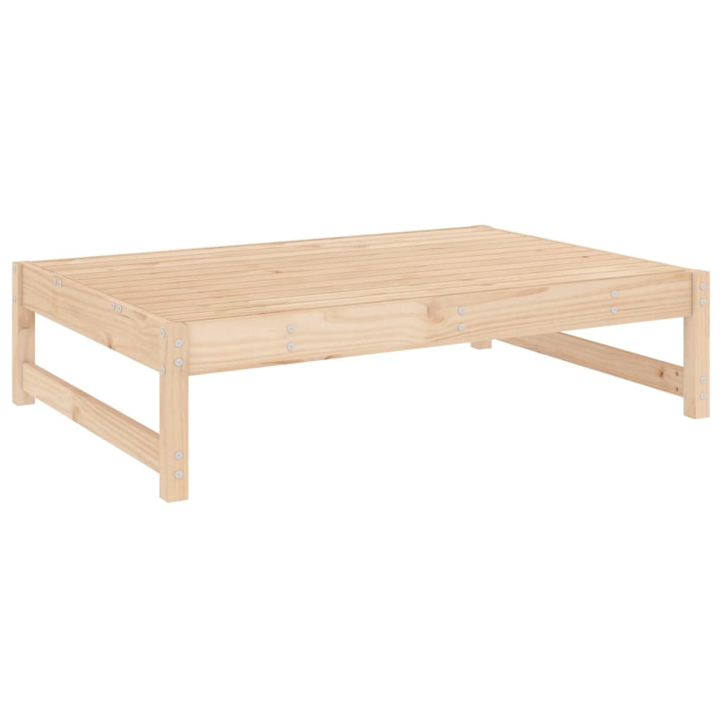2 Pcs conjunto lounge de jardim madeira de pinho maciça
