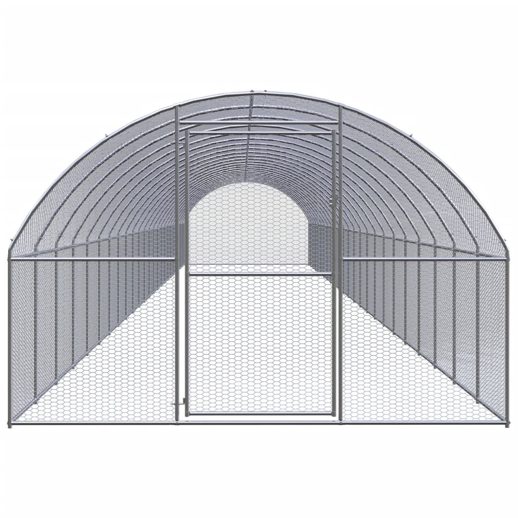 Galinheiro de exterior 3x24x2 m aço galvanizado
