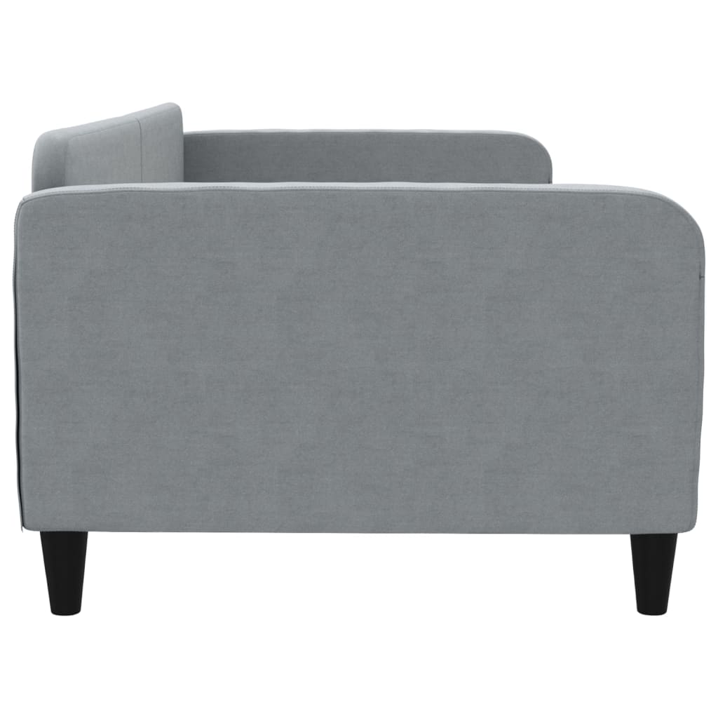 Sofá-cama 100x190 cm tecido cinzento-claro