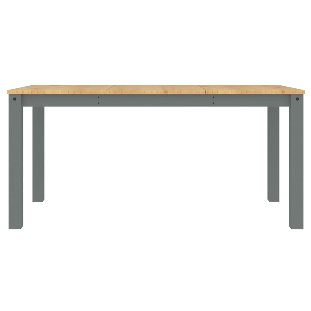 Mesa de jantar panama 160x80x75 cm pinho maciço cinzento