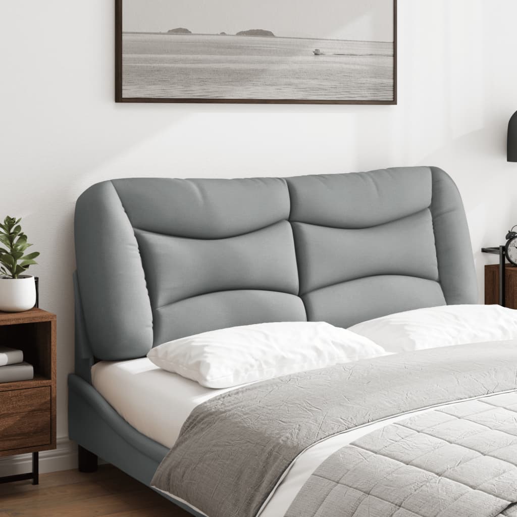 Almofadão de cabeceira hvar 137 cm tecido cinzento-claro