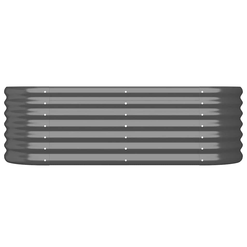Canteiro elevado jardim 114x40x36 aço galvanizado antracite