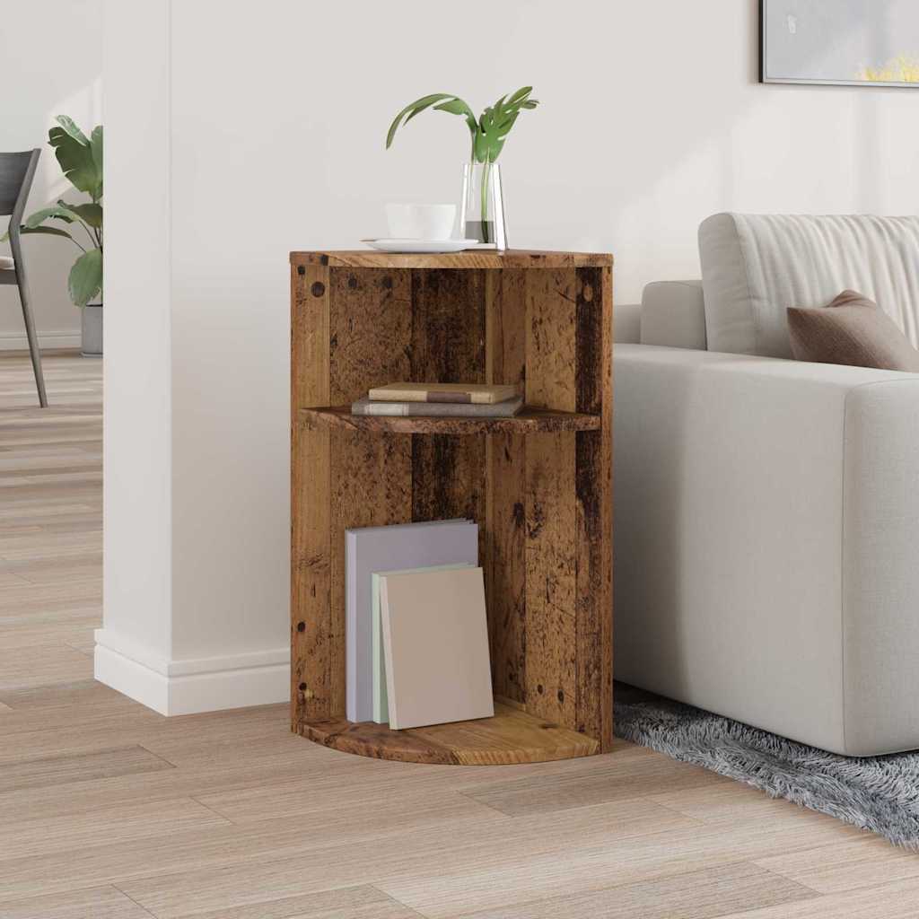 Mesa de apoio madeira antiga 29,6 x 29,6 x 60 cm
