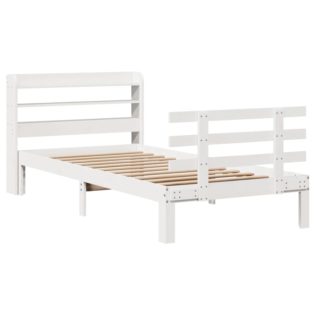Estrutura cama c/ cabeceira sem colchão 90x190 cm branco