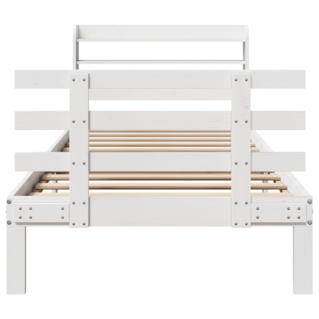 Estrutura cama c/ cabeceira sem colchão 90x190 cm branco