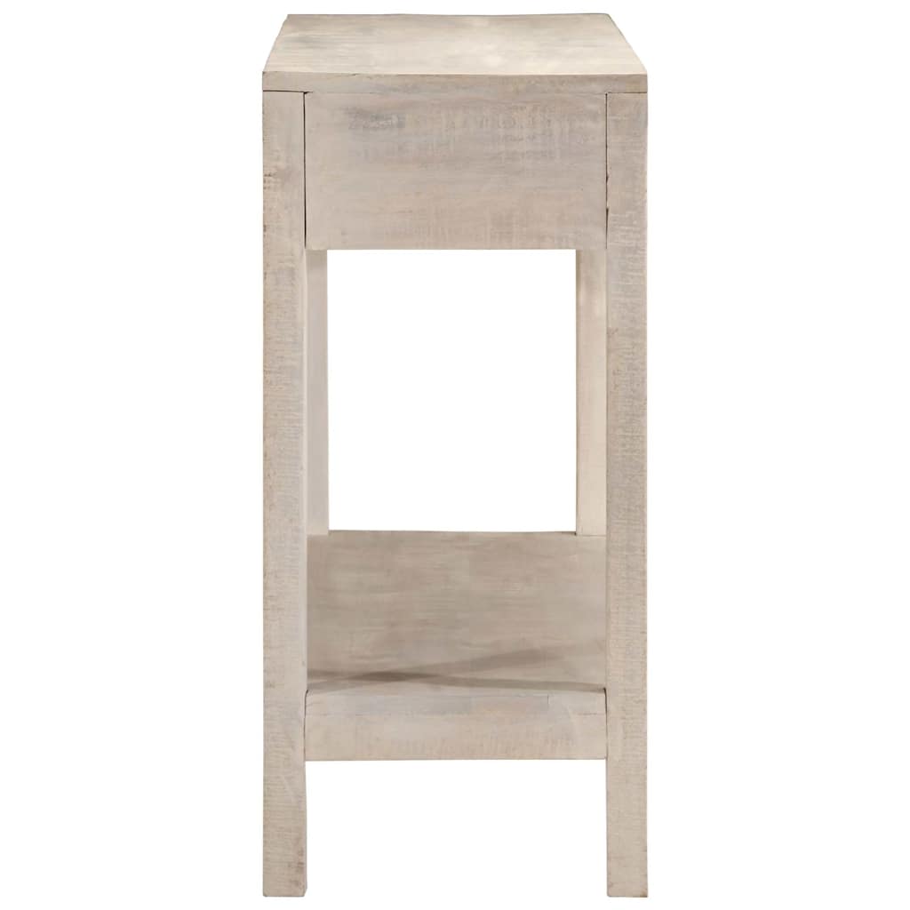 Mesa consola 110x35x75 cm madeira de mangueira maciça branco