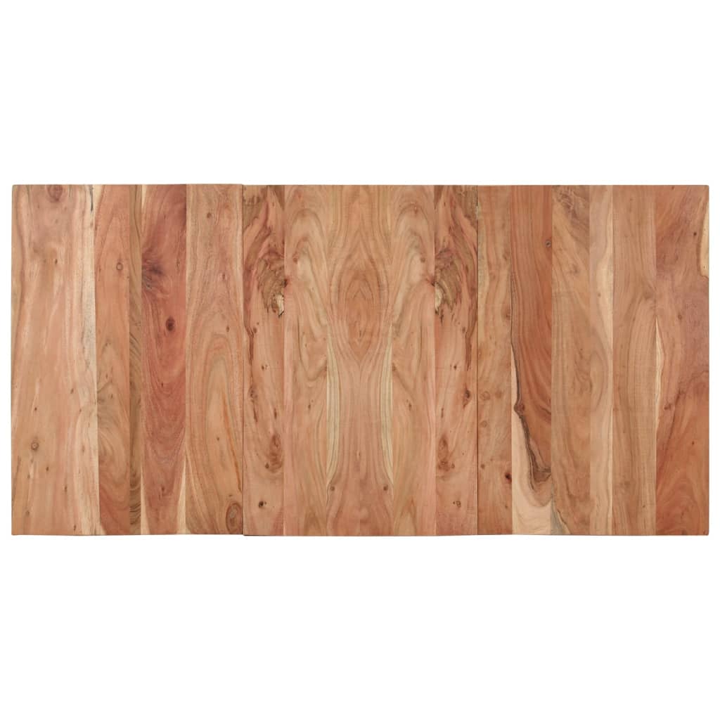 Mesa de jantar 140x70x76 cm madeira de acácia maciça preto