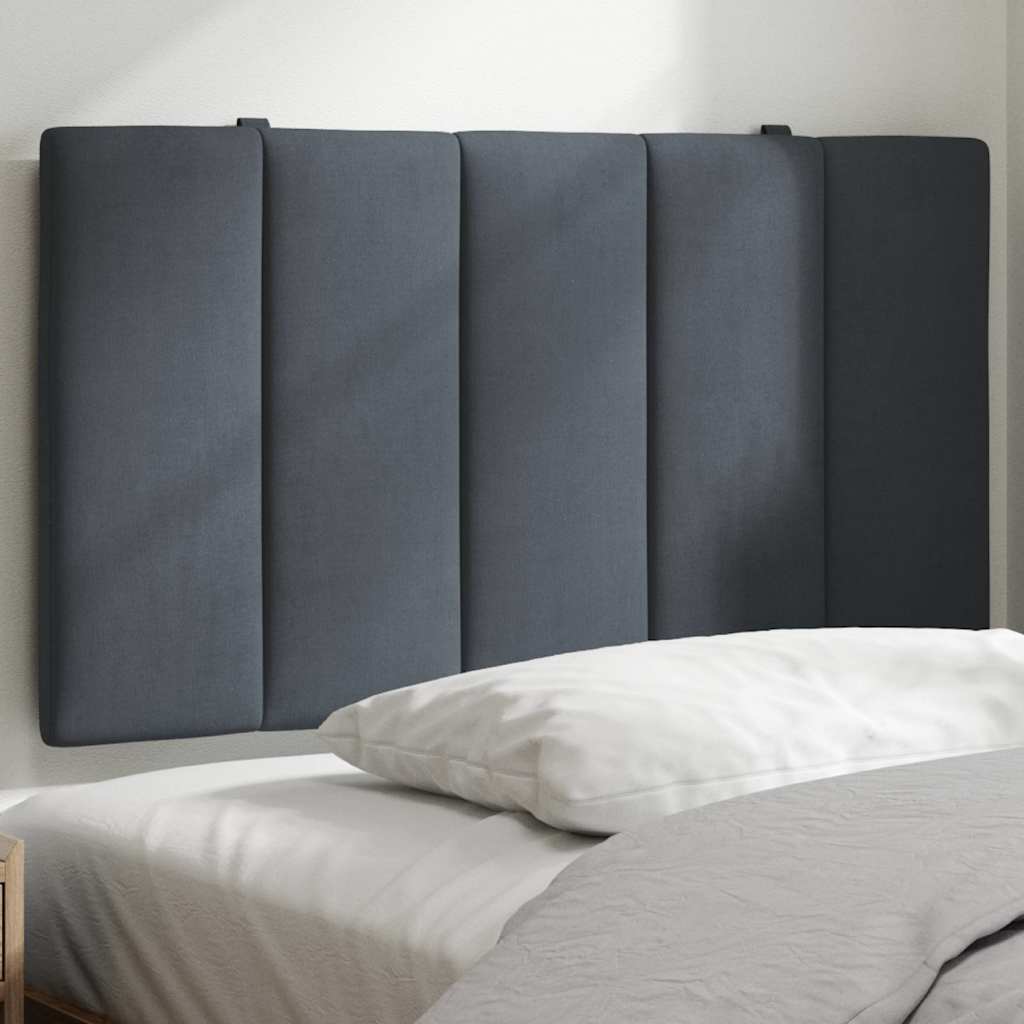 Almofadão de cabeceira hanko 80 cm veludo cinzento-escuro