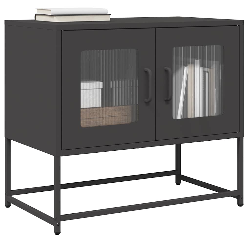 Móvel de TV 68x39x60,5 cm aço laminado a frio preto