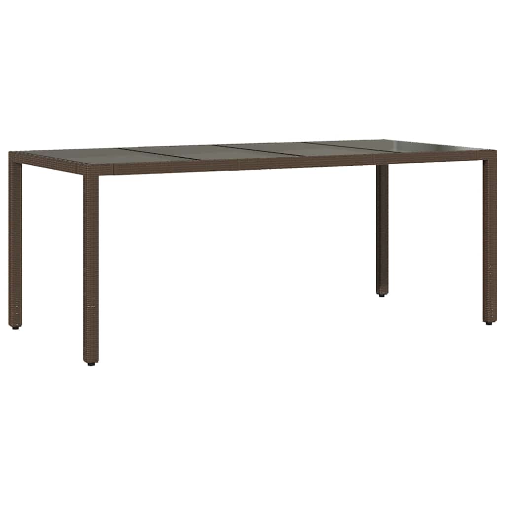9 Pcs conjunto bistrô de jardim c/ almofadões vime PE castanho