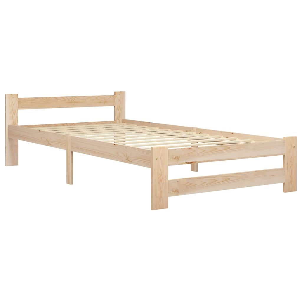 Estrutura de cama 100x200 cm pinho maciço