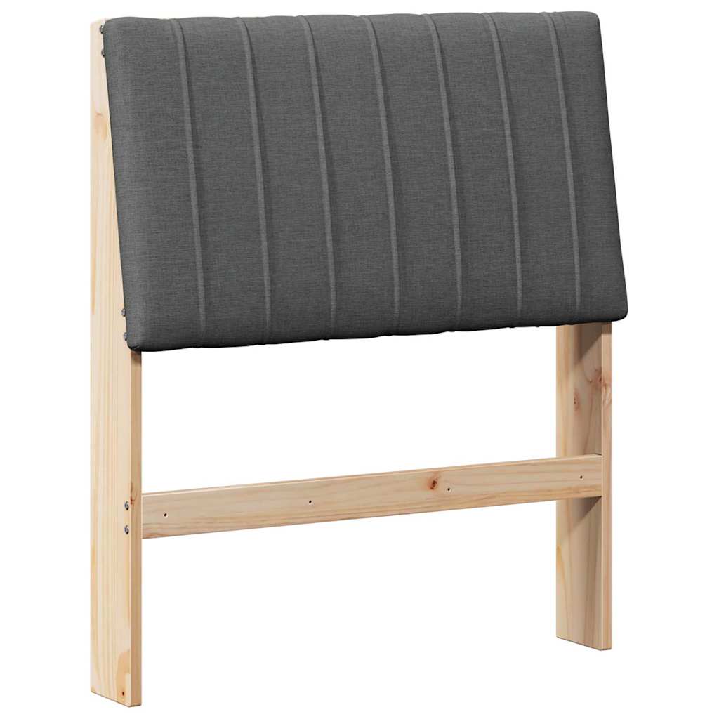 Cabeceira estofada cinza escuro 80 cm