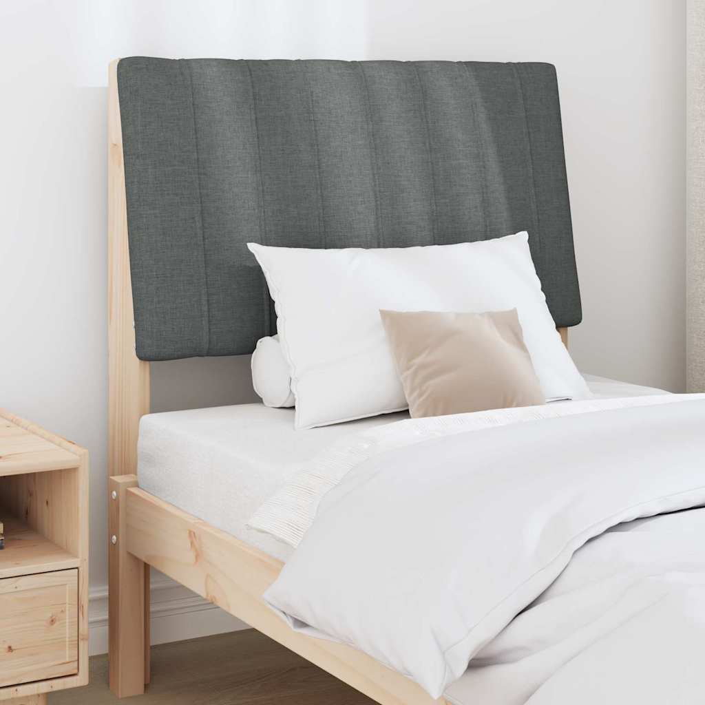 Cabeceira estofada cinza escuro 80 cm