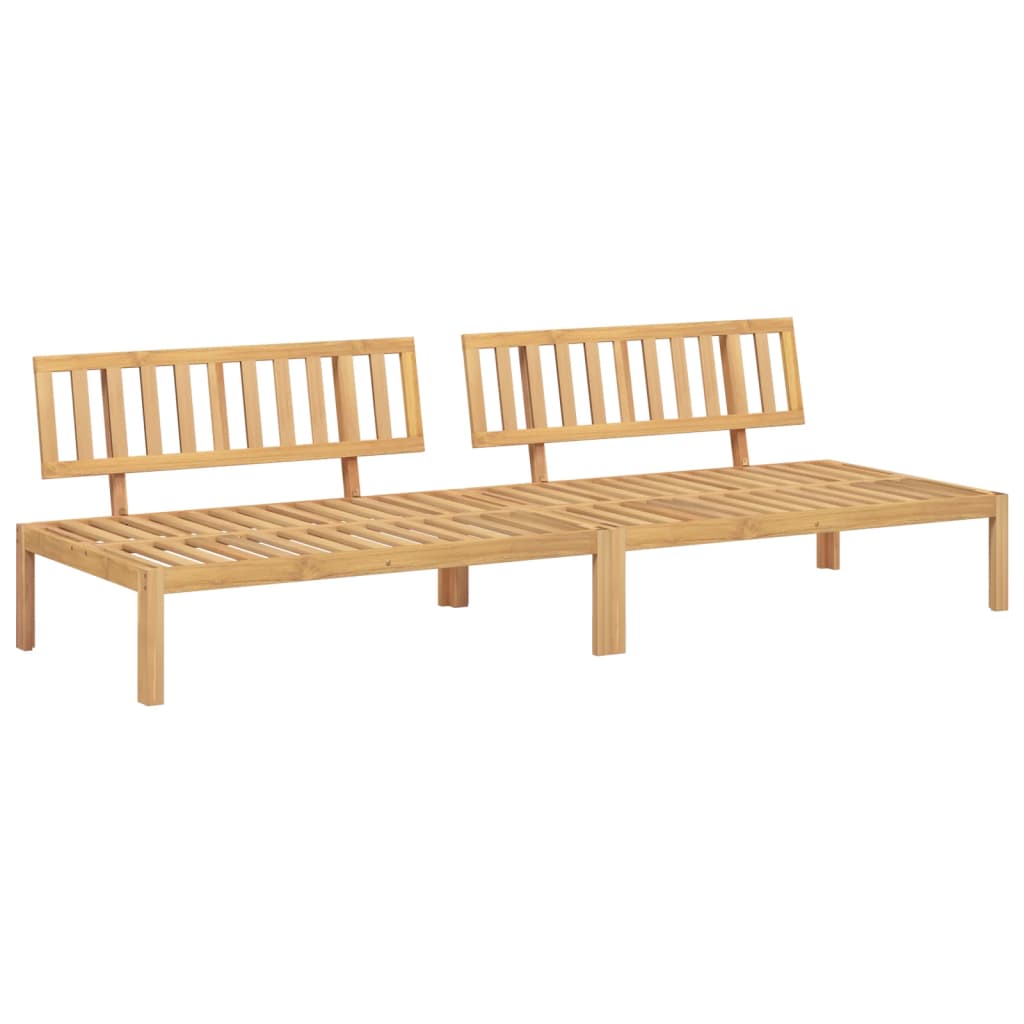Sofá de centro paletes 2 pcs p/ jardim madeira de acácia maciça