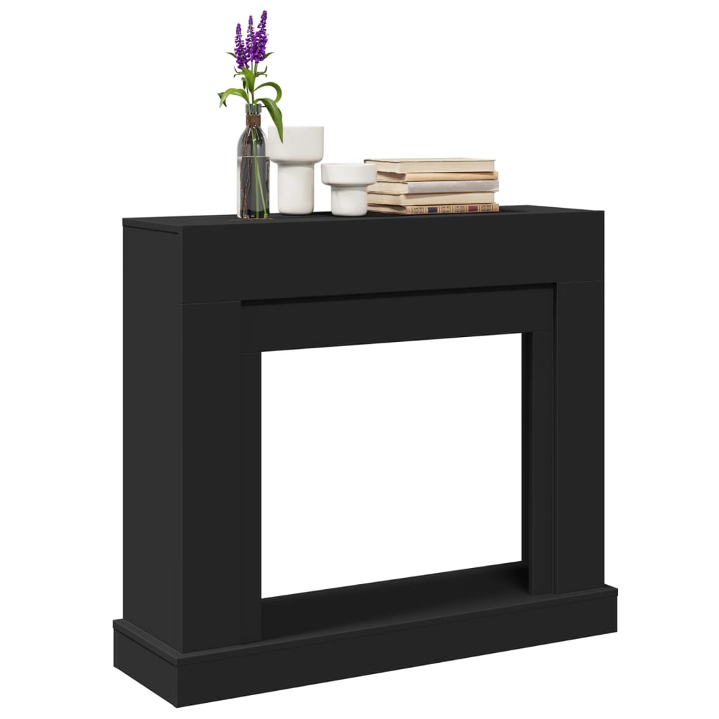 Cornija de lareira 100x30x87,5 cm derivados de madeira preto