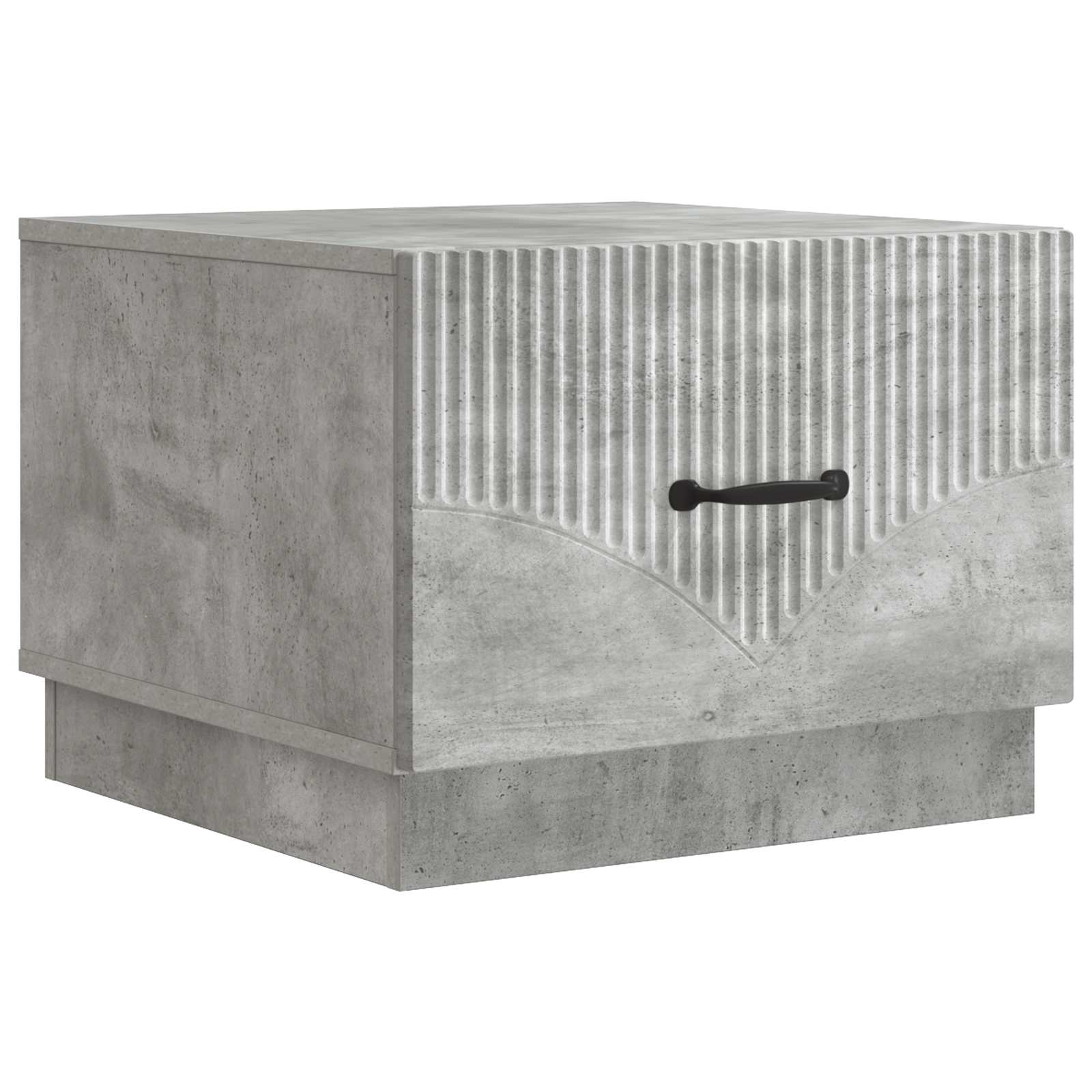 Mesa de centro com gaveta cinzento cimento 49 x 50 x 37 cm