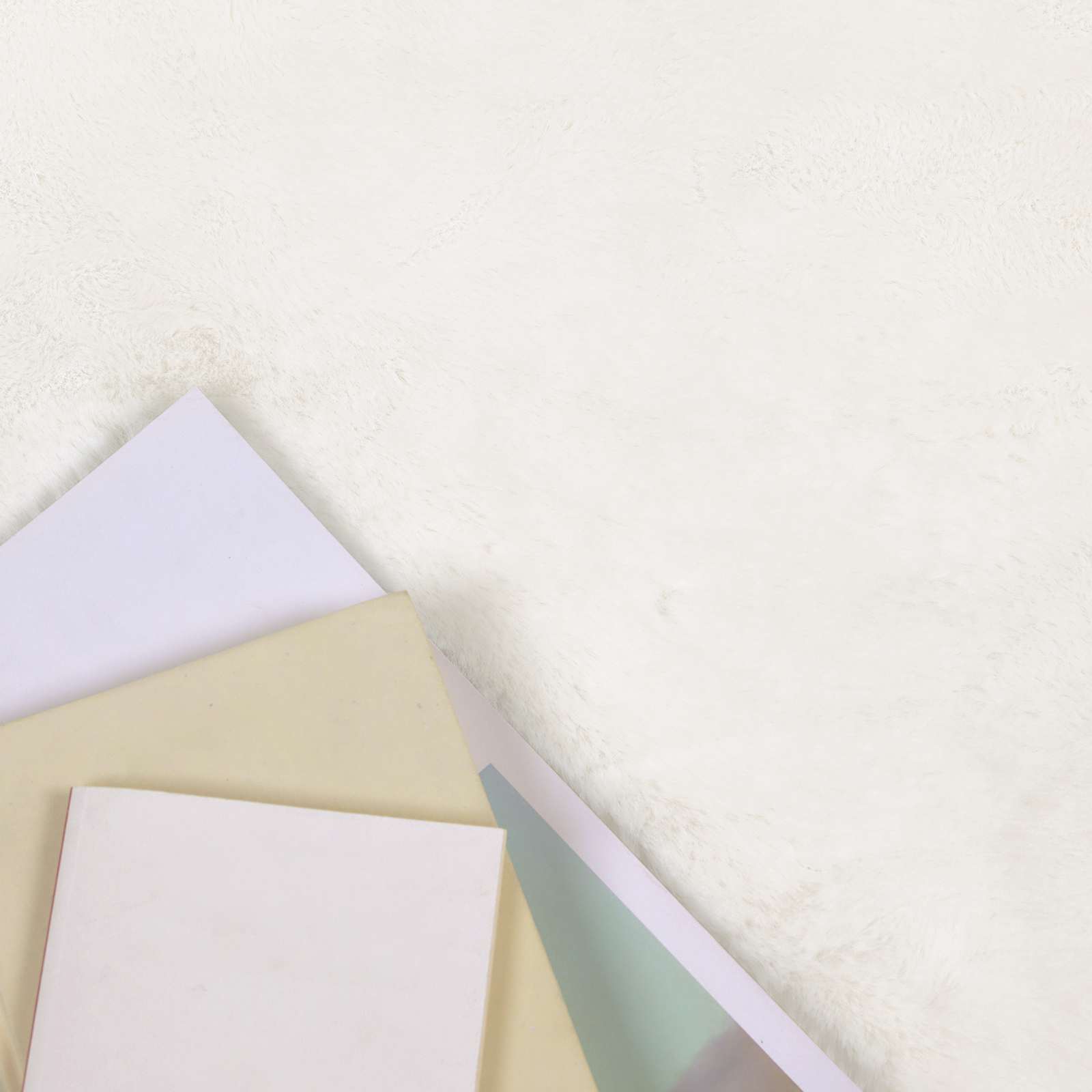 Tapete antideslizante de sintética de coelho olite creme