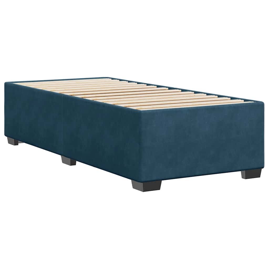 Estrutura de cama 90x200 cm veludo azul