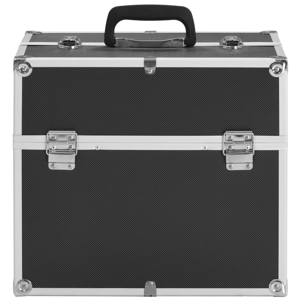 Caixa de maquilhagem 38x23x34 cm alumínio preto
