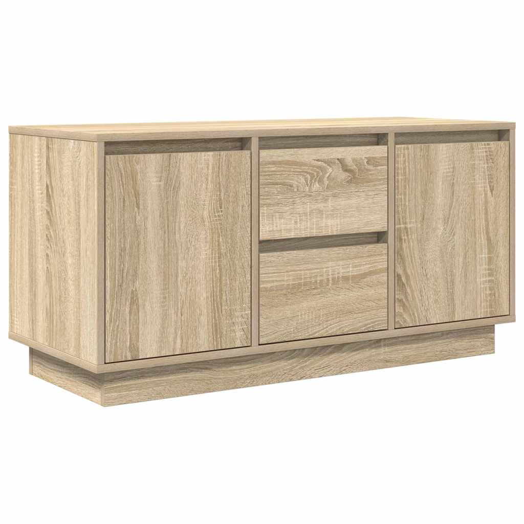 Móvel de TV com luzes LED 100x41x50 cm carvalho sonoma
