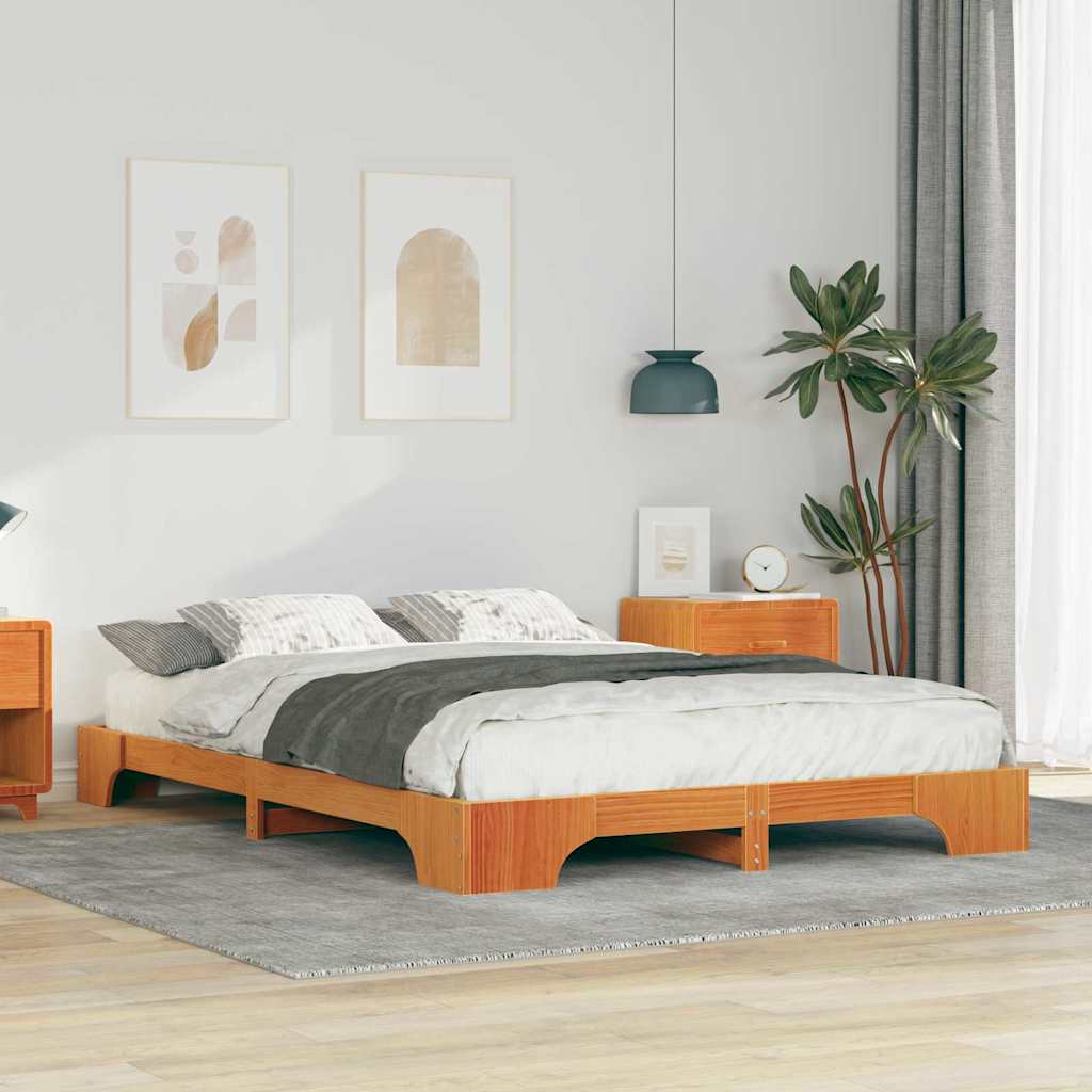 Estrutura da cama castanho 140 x 220 cm
